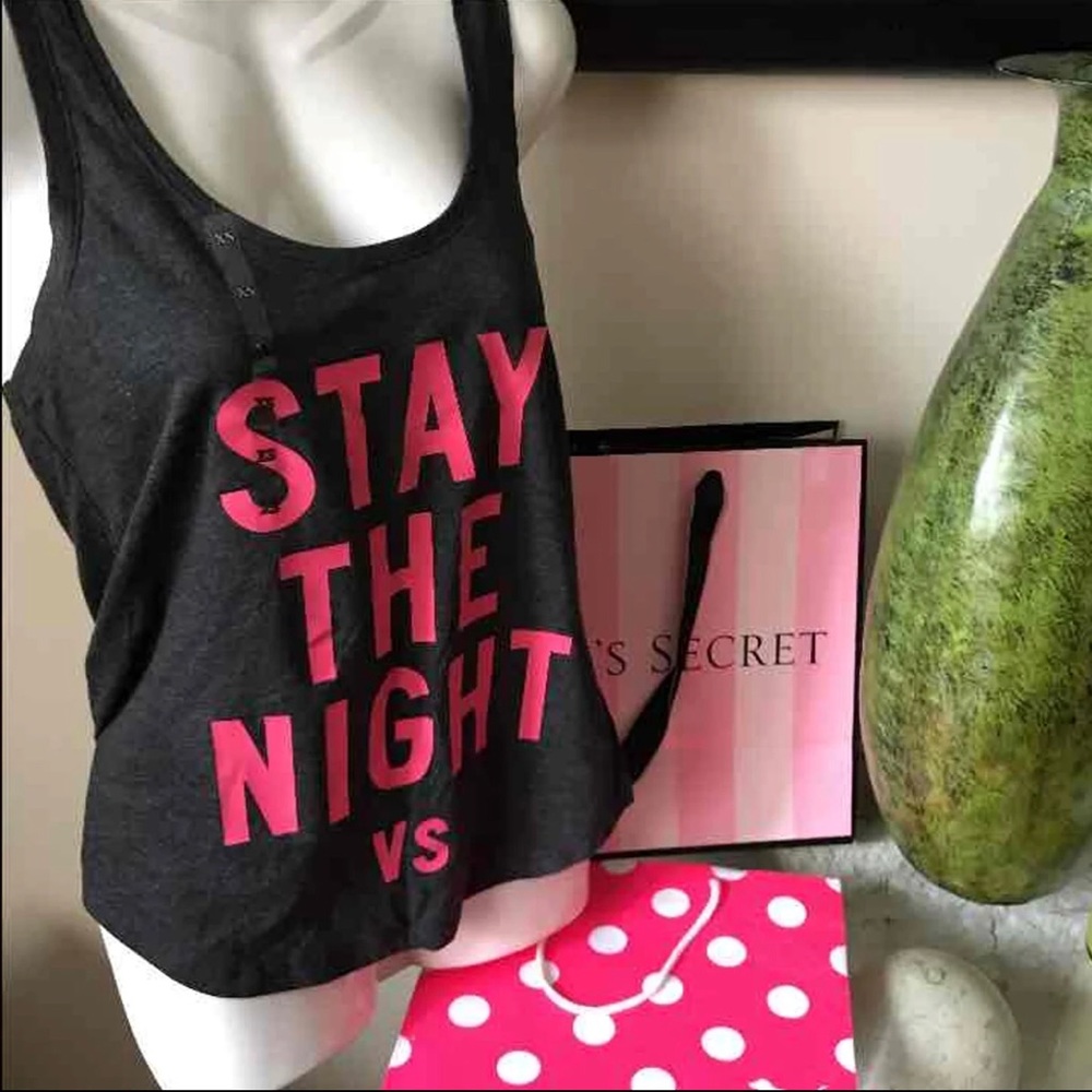 Stay the Night Victoria Secret Pink tank